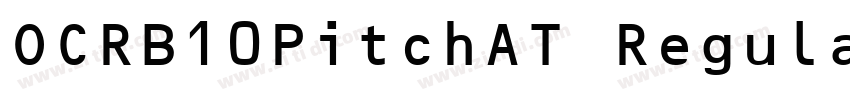 OCRB10PitchAT Regula字体转换